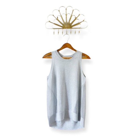 Michael Kors Silver Knit Tank Top - Picture 1 of 5